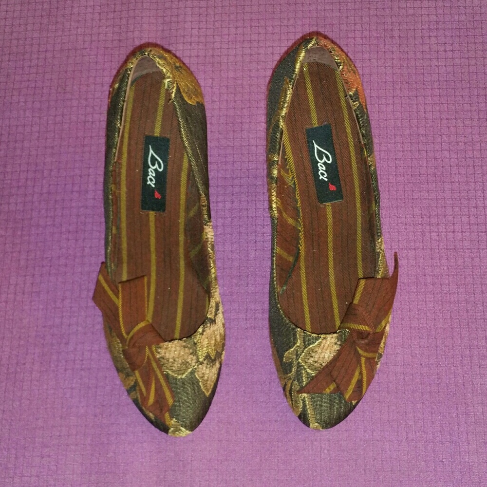 Anthropologie Brocade Heels